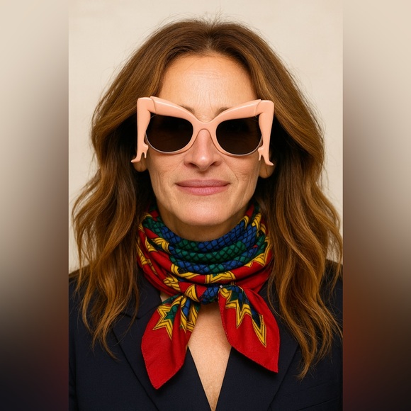 Tiffany & Co Vintage Silk Scarf Red Star Patterns - Silk - Picture 3 of 3